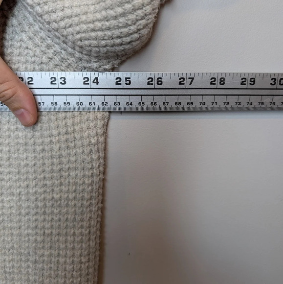 Old Navy Cream Textured Button-Down Mock-Neck Sweater Mens XXL Unisex - Picture 5 of 9